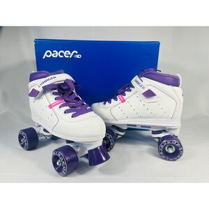 Purple Charger Pacer Quad Roller Skates Girls Youth Size 4 With Box P972B/P972G